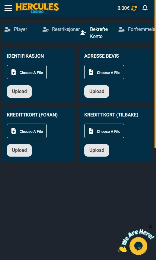 Verifiser Hercules Casino-kontoen din – hvordan laste opp dokumentene dine