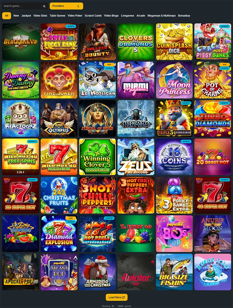 The hottest slot machines at a glance at Hercules Casino