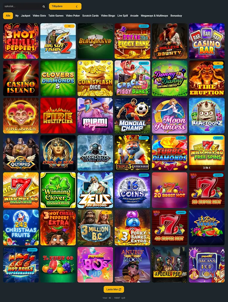 De mest populære spilleautomatene hos Hercules Casino